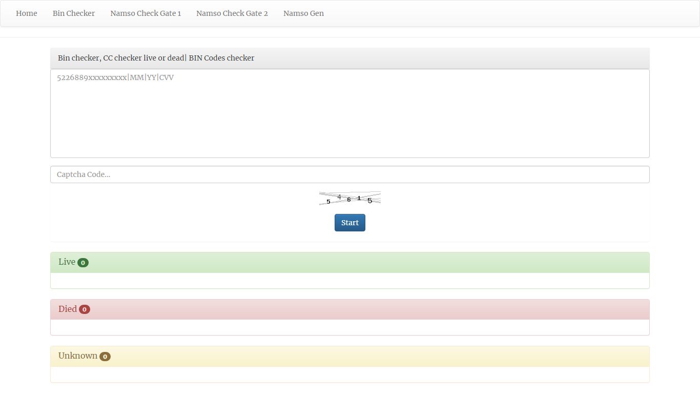 bin checker cc live or dead - namso gen